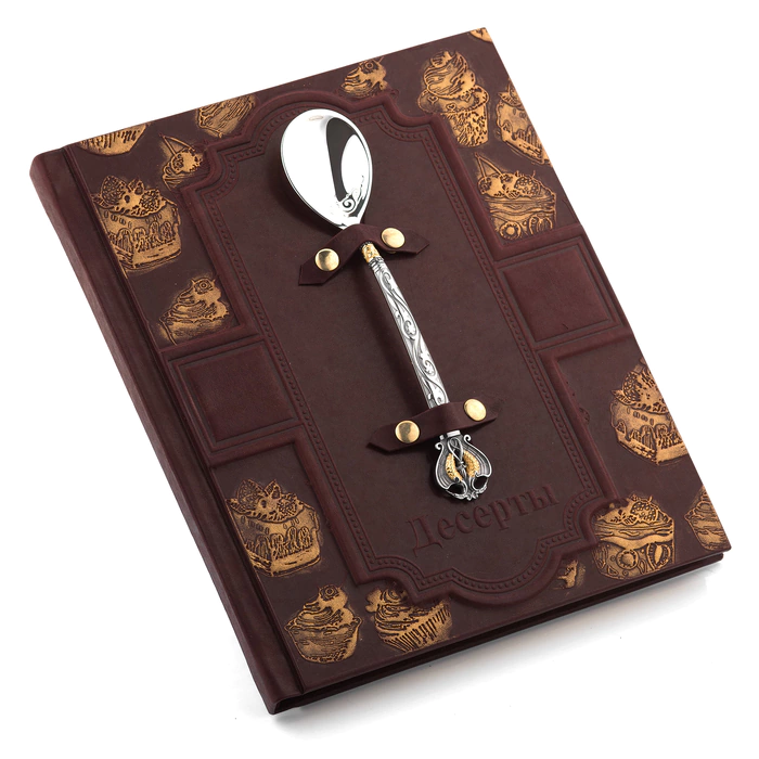 The leather-bound book "Desserts"